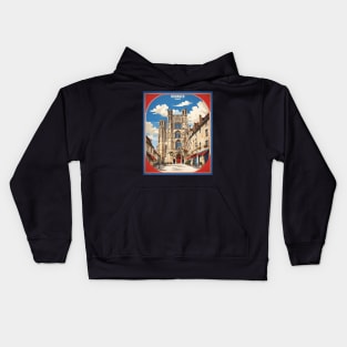 Bourges France Vintage Travel Poster Tourism Kids Hoodie